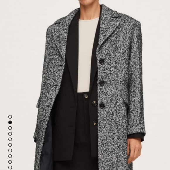 Mango flecked textured grey coat Clearance